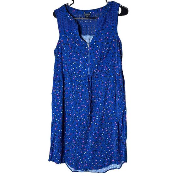 Torrid Mini Challis Zip Front Shirt Dress Size 0 - Picture 1 of 9